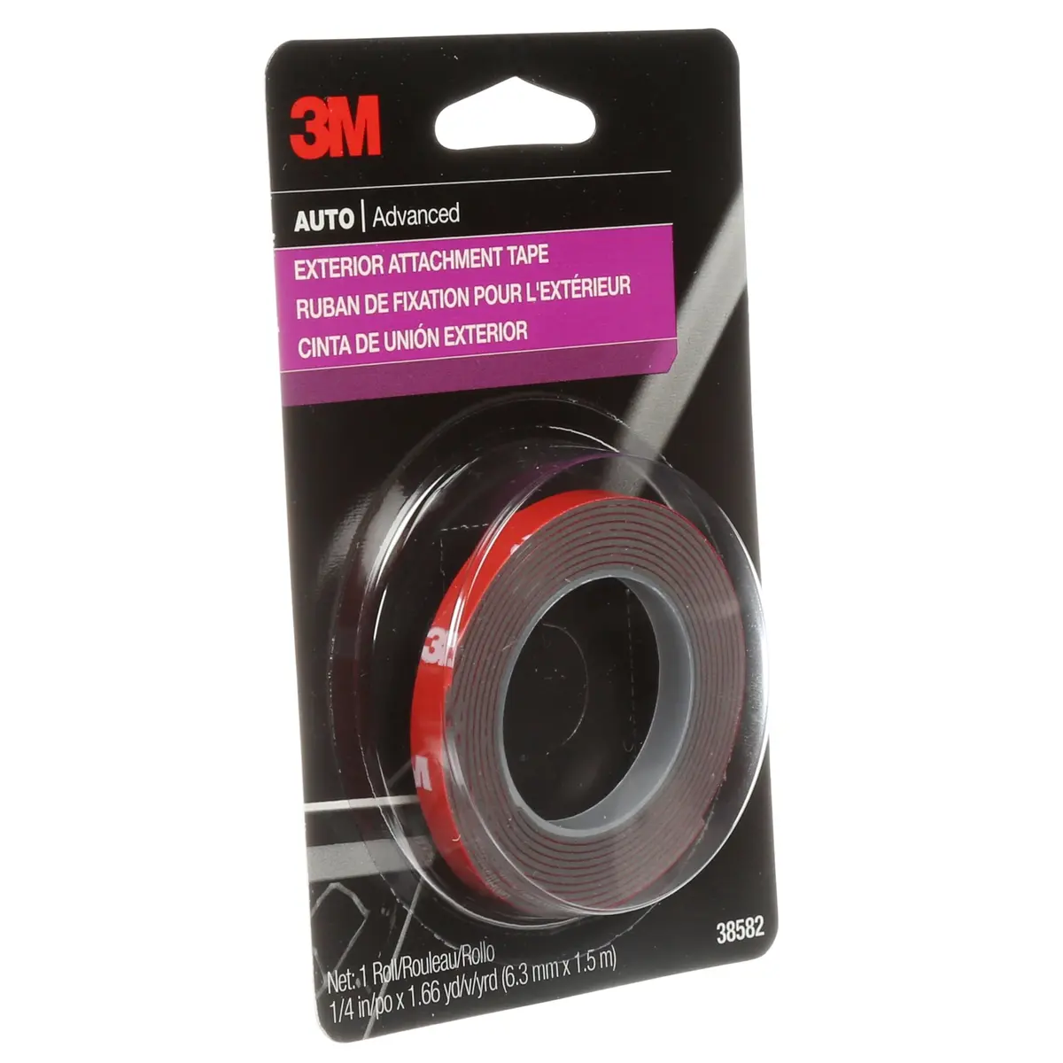 3M Auto Exterior Attachment Tape, 1/4 in x 5 ft | Heavy Duty Double-Sided Automotive Tape for Car Trim & Badges - view 5