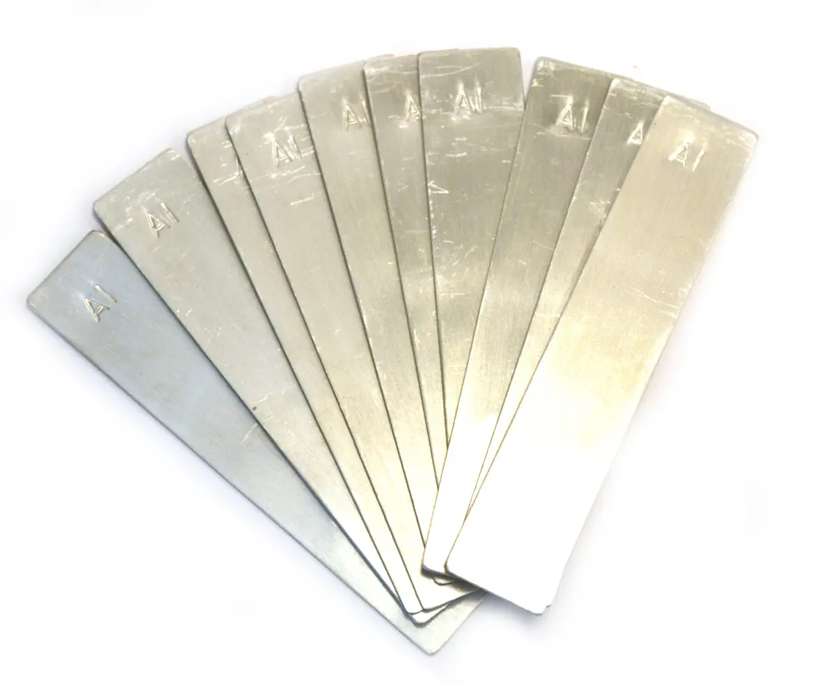 Eisco Labs Aluminium Electrode Strips 100 x 19mm - Pack of 10 | High Quality for Student Experiments - main product image