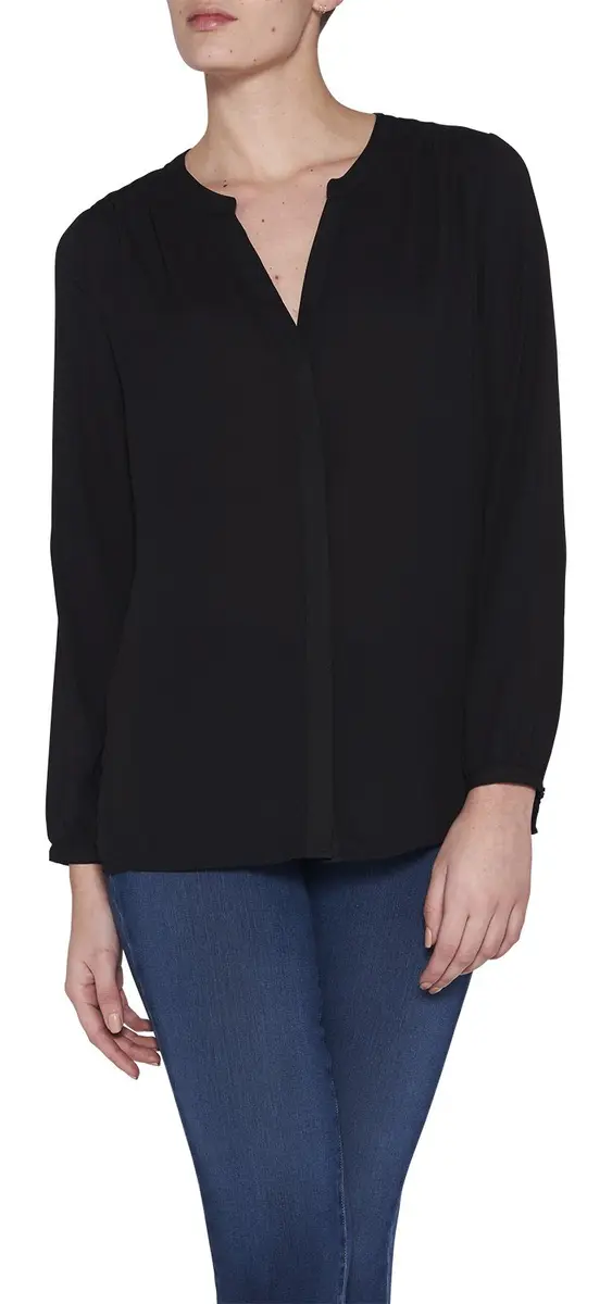NYDJ Women’s Three-Quarter Sleeve Pintuck Blouse | Classic Lightweight Top - view 6