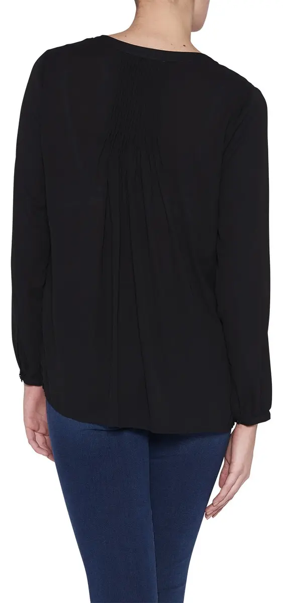 NYDJ Women’s Three-Quarter Sleeve Pintuck Blouse | Classic Lightweight Top - view 4
