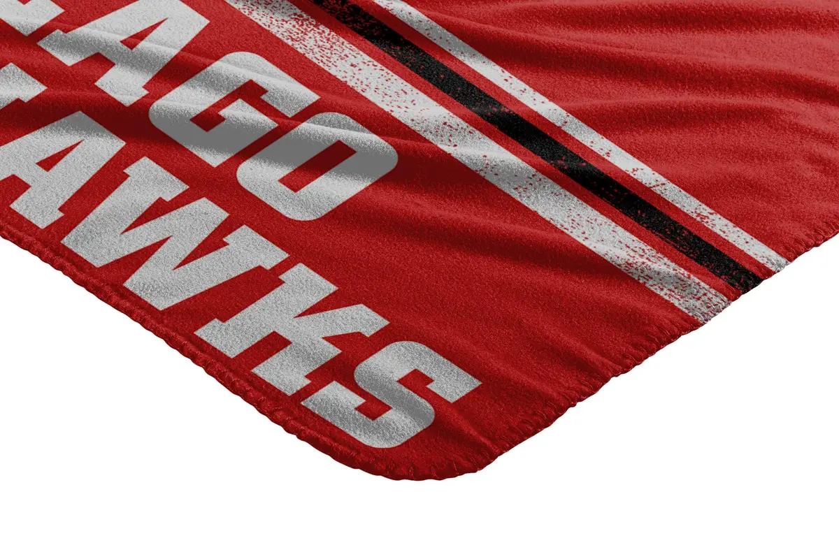 Northwest Chicago Blackhawks Fleece Throw Blanket 50" x 60" | Officially Licensed NHL Fan Gear - view 3