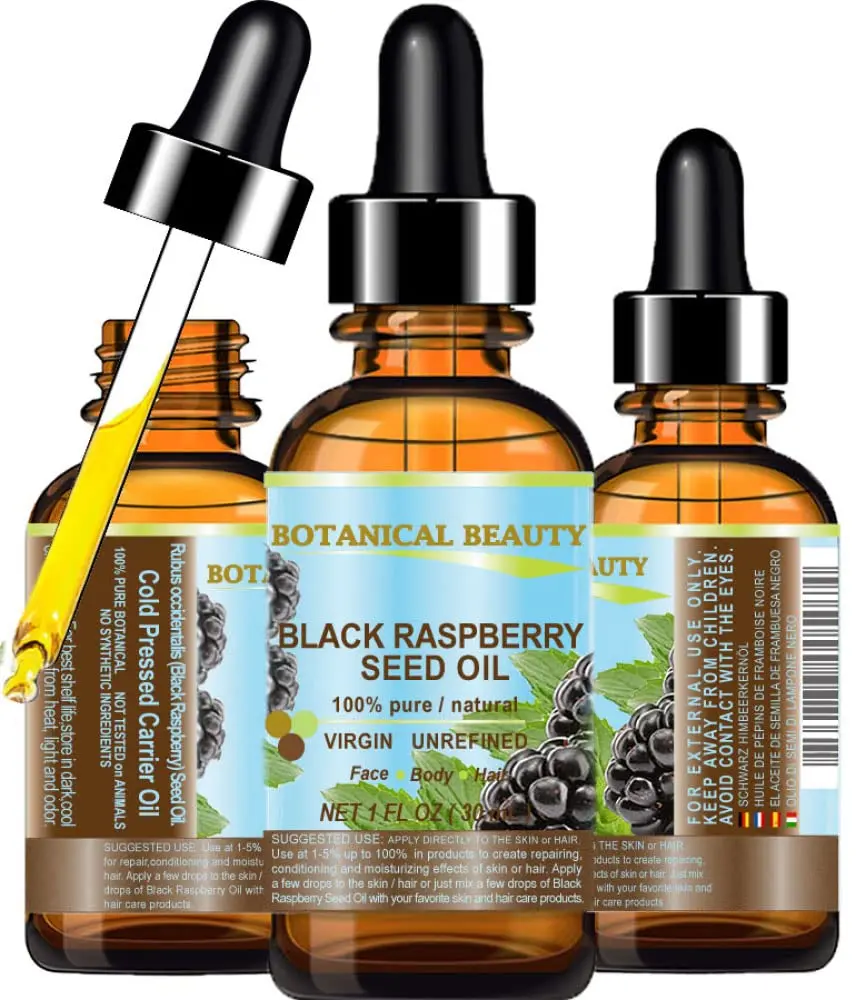 Botanical Beauty Black Raspberry Seed Oil 30 ml | Pure, Cold Pressed, Natural Moisturizer for Face, Skin, Hair - main product image