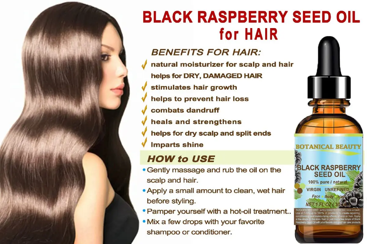 Botanical Beauty Black Raspberry Seed Oil 30 ml | Pure, Cold Pressed, Natural Moisturizer for Face, Skin, Hair - view 6