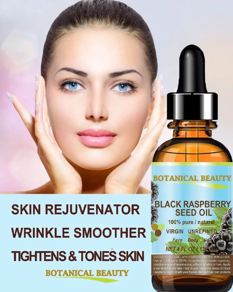 Botanical Beauty Black Raspberry Seed Oil 30 ml | Pure, Cold Pressed, Natural Moisturizer for Face, Skin, Hair - view 4