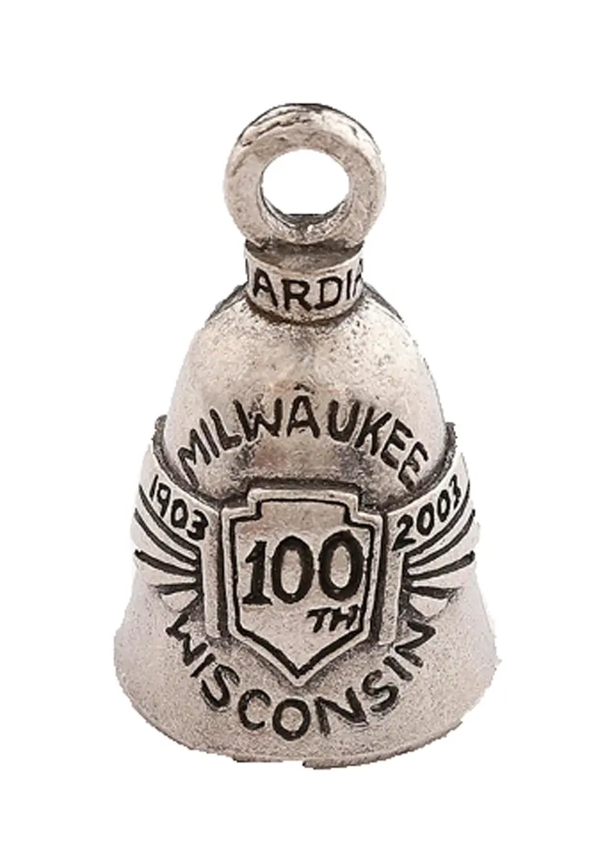 Guardian Bell 100th Anniversary Silver Charm 3.81 cm (1.5 Inch) | Good Luck Charm for Motorcycles, Backpacks, Keychains - main product image