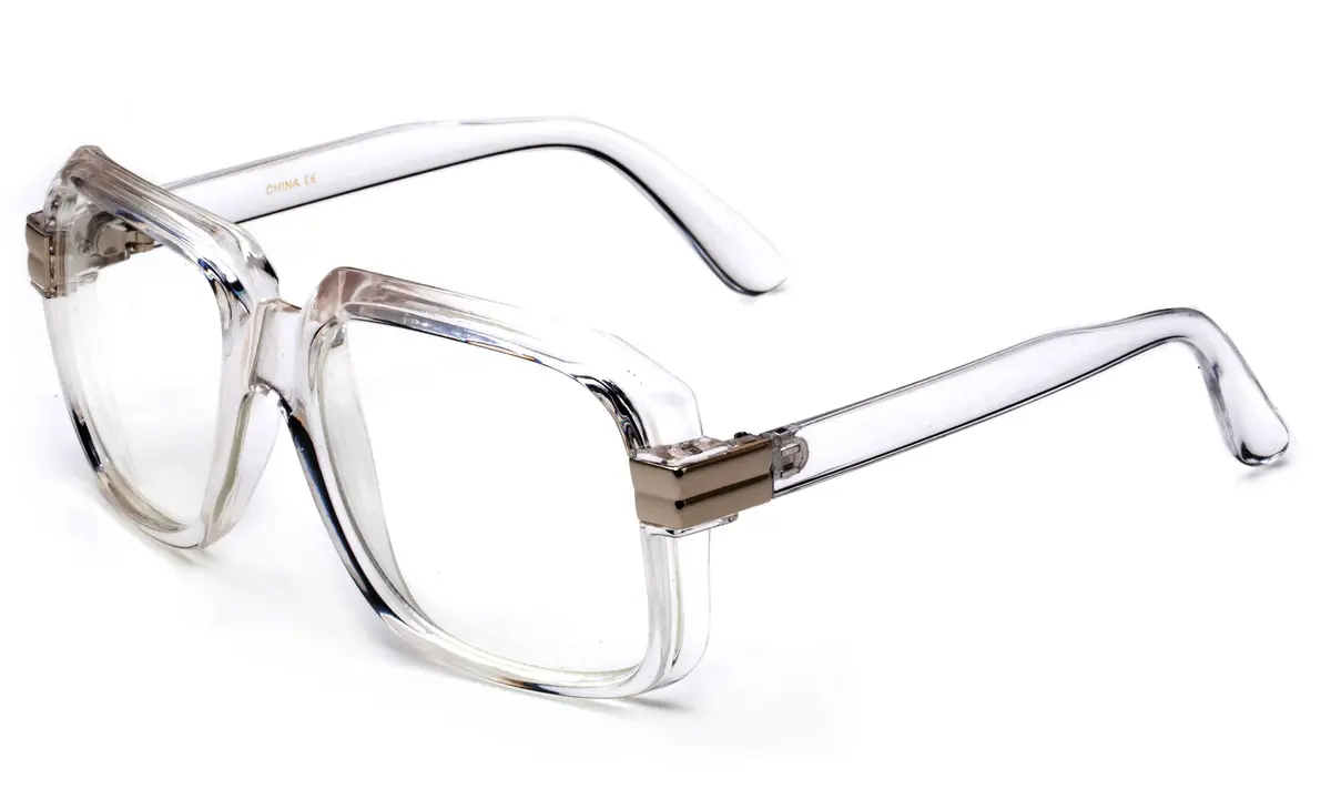 Newbee Fashion® IG 80's Old School Rapper Hip Hop DJ Short Trim Glasses | UV400 Impact-Resistant Polycarbonate - main product image