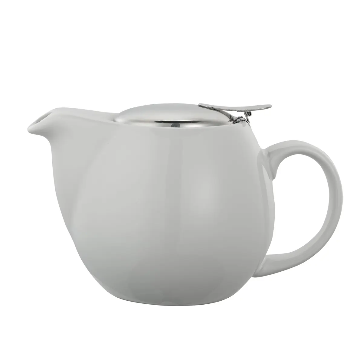 Service Ideas Ceramic Teapot with Removable Infuser 16 oz | Elegant White, Classic Design - main product image