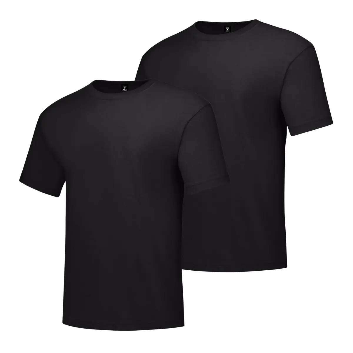 Hanes Men's Short Sleeve Beefy-T (Pack of 2), Black, X-Large | Heavyweight Cotton T-Shirt for Men - main product image