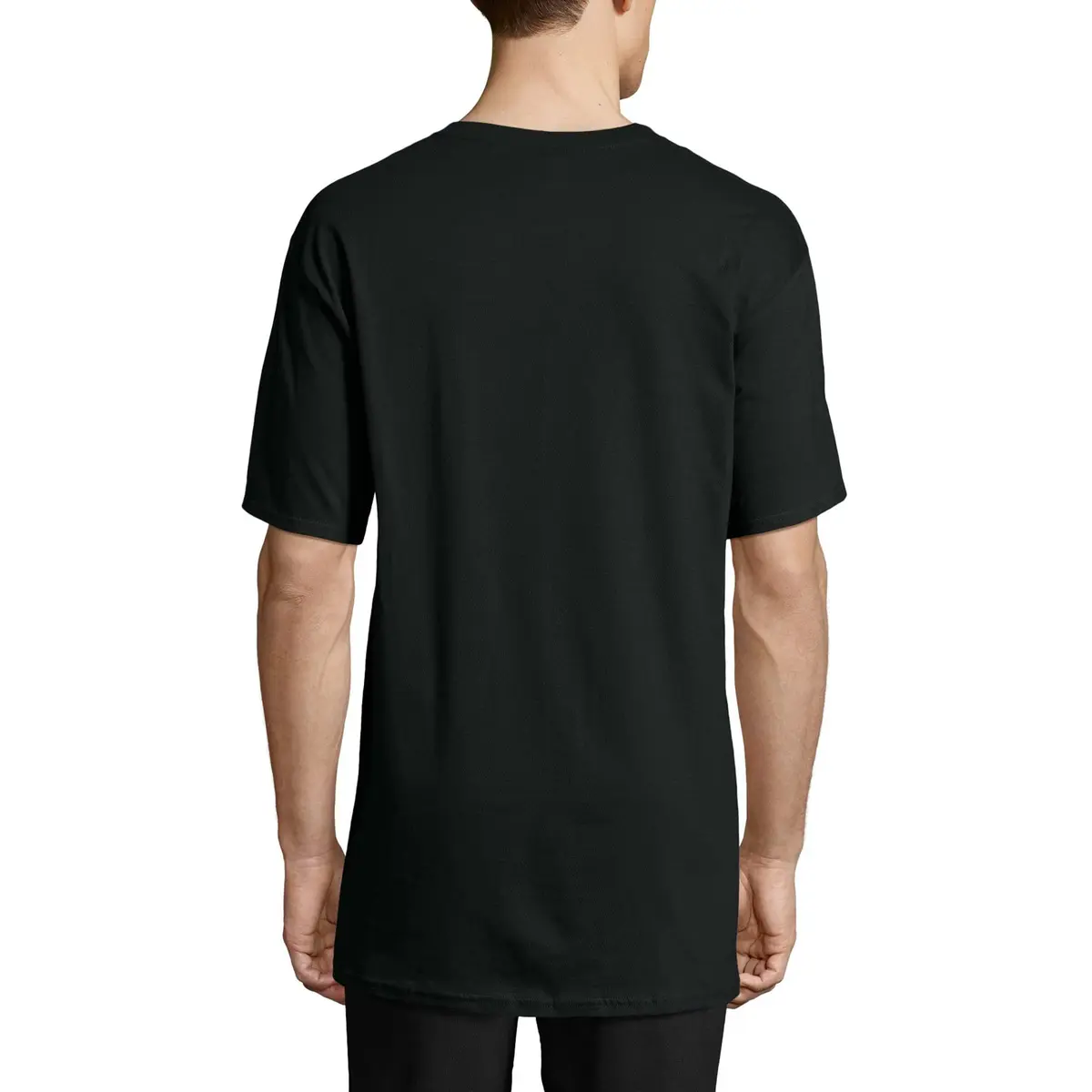 Hanes Men's Short Sleeve Beefy-T (Pack of 2), Black, X-Large | Heavyweight Cotton T-Shirt for Men - view 5