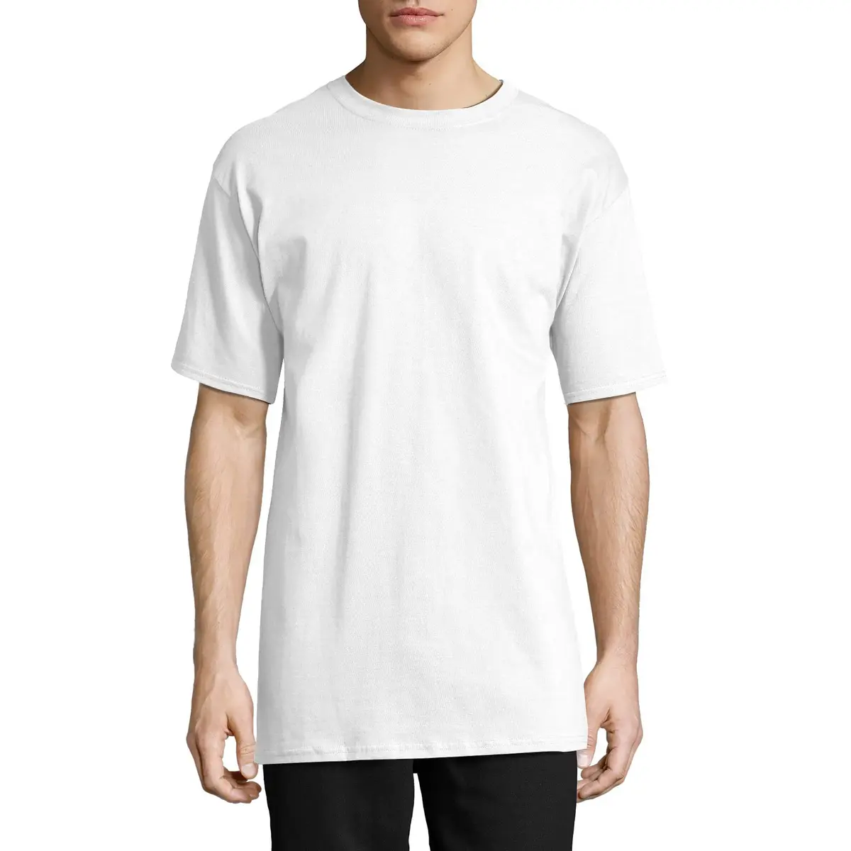 Hanes Heavyweight Cotton Crewneck T-shirt 2 Pack | Tall Sizes Available - view 2