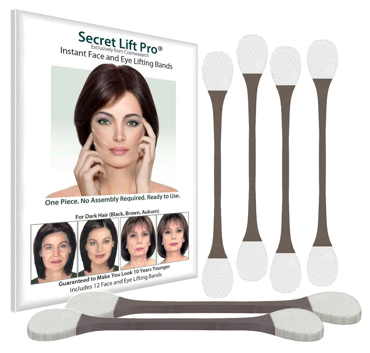 CosmeSearch Secret Lift Pro Face and Eye Lift Tapes 12 Count | Instant Wrinkle Reduction for Youthful Appearance - main product image