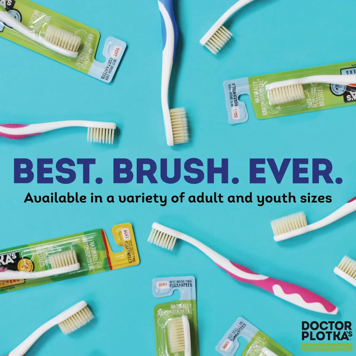 MOUTHWATCHERS Soft Flossing Manual Toothbrush, Family Pack, 4 Adult 2 Kids | Dual-Layered Bristles for Deep Clean - view 5