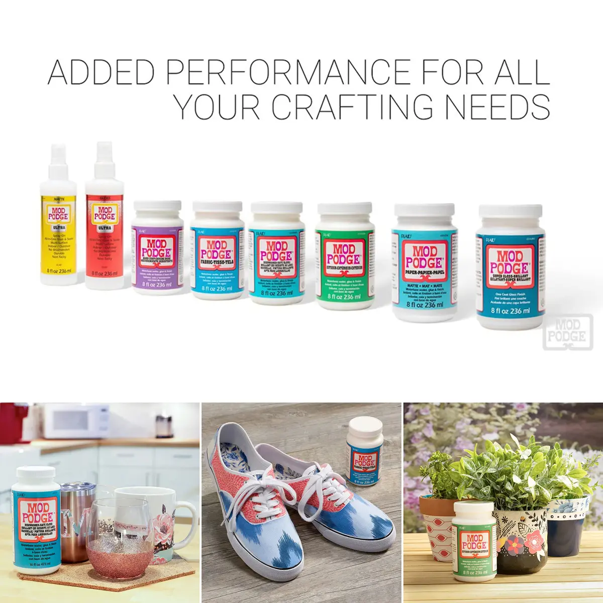 Mod Podge Dishwasher Safe Waterbased Sealer Glue and Finish 237ml (8 fl oz) | Glossy Finish for Decoupage Projects - view 3