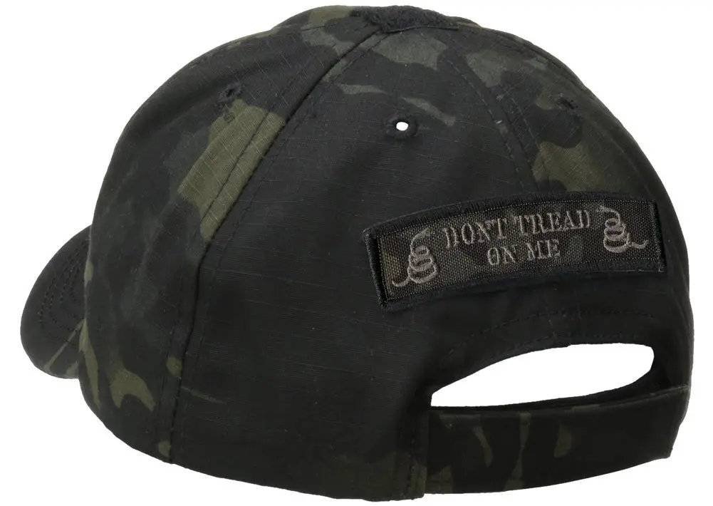 Gadsden and Culpeper Multicam-Black Tactical Patch & Hat Bundle (Calico Jack/DTOM Patches) | Embroidered Fitted Baseball Cap - view 2