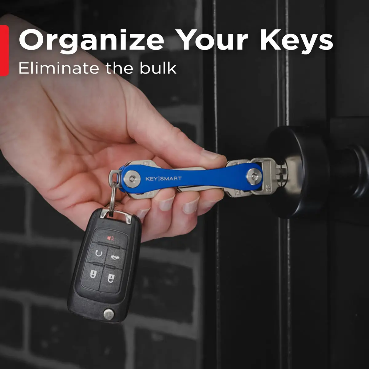 KEY SMART KeySmart Original Key Holder - Compact Minimalist Organizer for 8 Keys, Blue - view 2