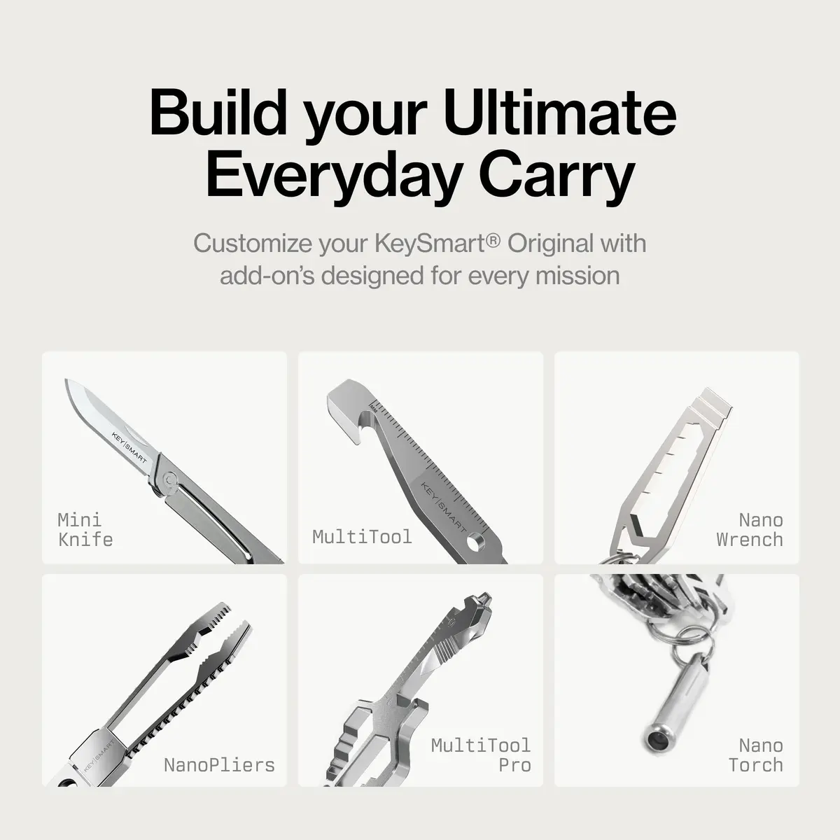 KeySmart Original Key Holder Blue for 14 Keys | Compact Clutter-Free EDC Keychain Organizer - view 5