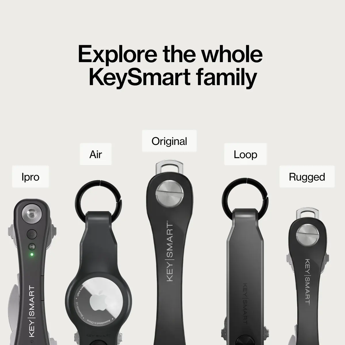 KeySmart Original Key Holder Blue for 14 Keys | Compact Clutter-Free EDC Keychain Organizer - view 8