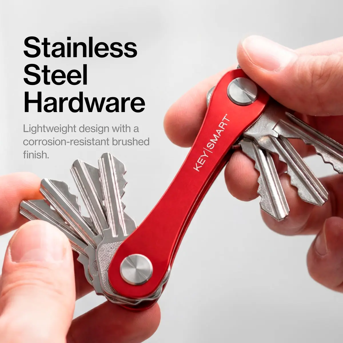 KeySmart Original Key Holder Red for 14 Keys | Compact Clutter-Free Keychain Organizer - view 6