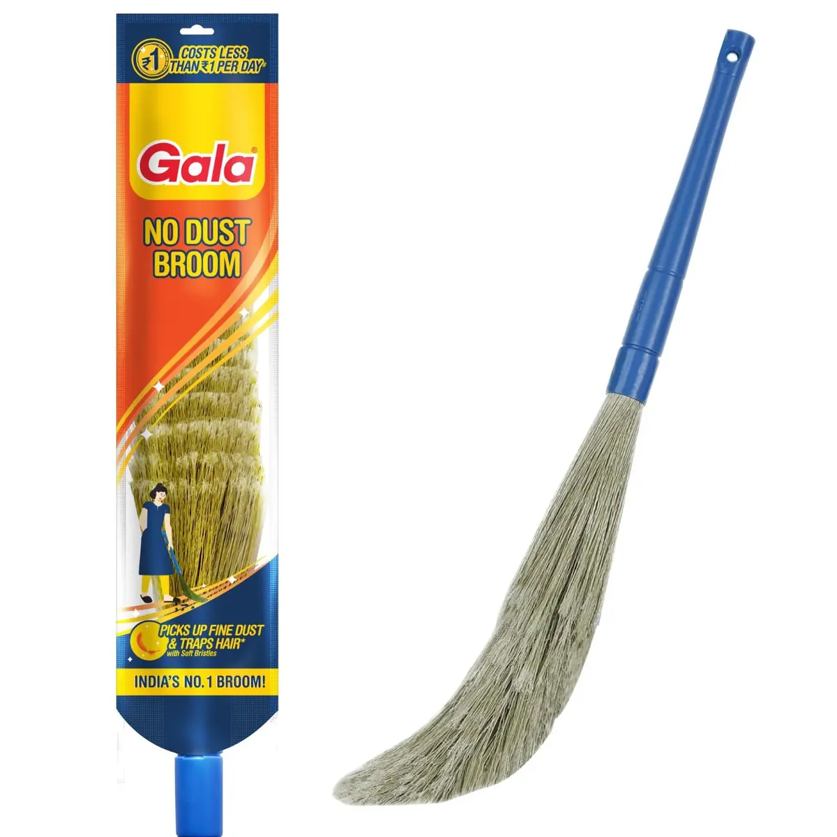 GALA No Dust Floor Broom 90cm | Traditional Design for Indoor & Outdoor Cleaning - main product image