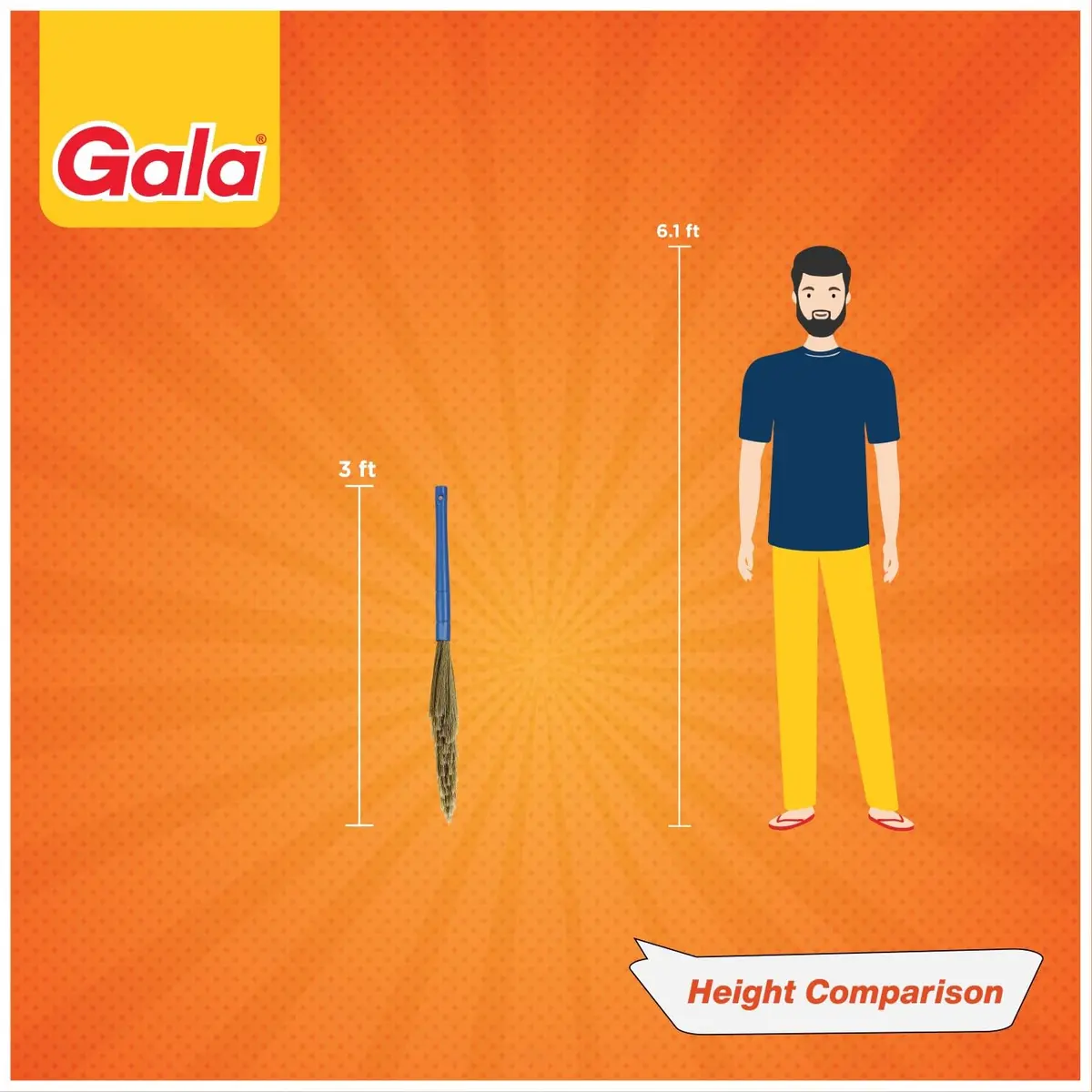 GALA No Dust Floor Broom 90cm | Traditional Design for Indoor & Outdoor Cleaning - view 6
