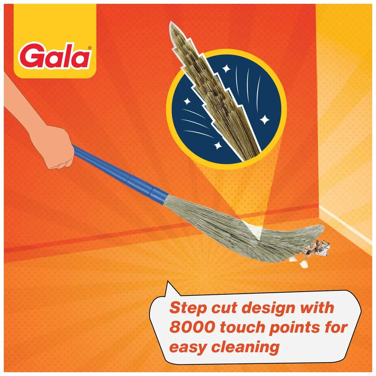 GALA No Dust Floor Broom 90cm | Traditional Design for Indoor & Outdoor Cleaning - view 4