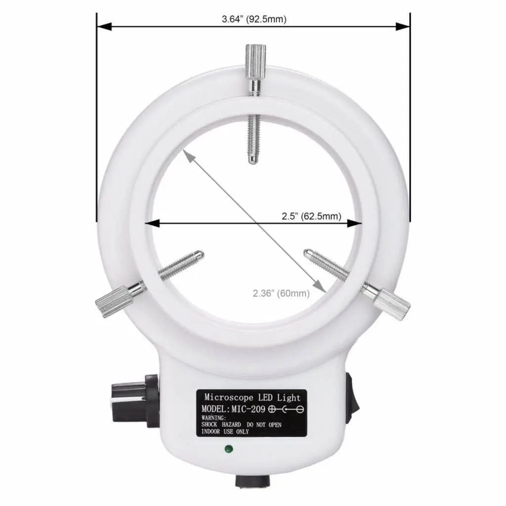 AmScope LED-144W-ZK 144 LED Ring Light Illuminator White | Adjustable Shadow-Free Illumination - view 3