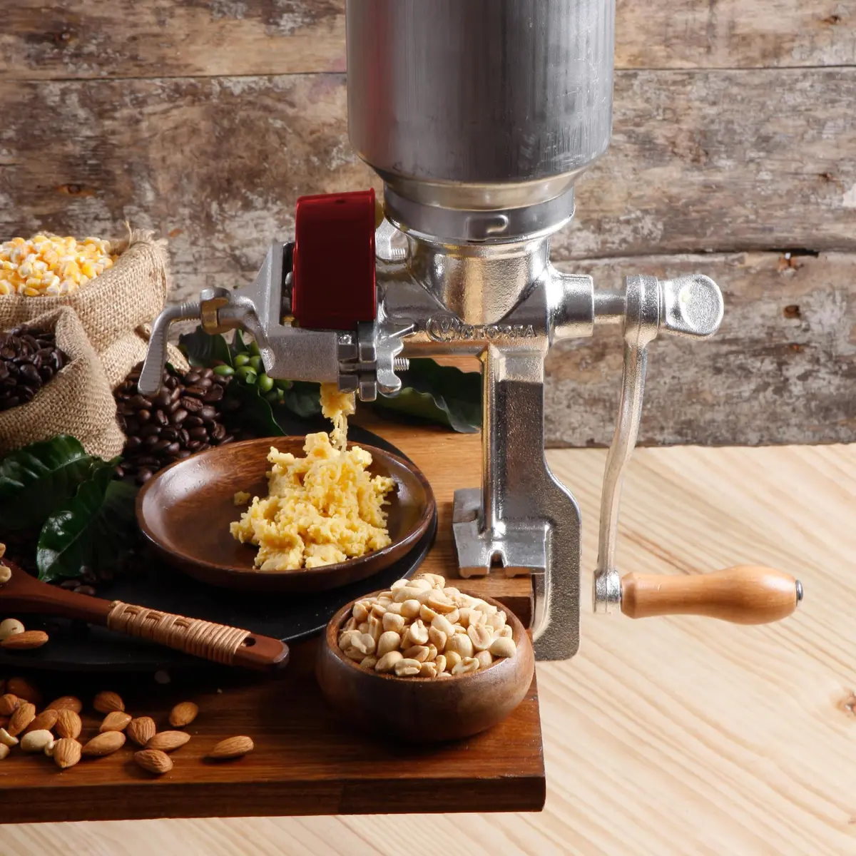 Victoria Manual Cast Iron Grain Mill 2400g with High Hopper | Durable Hand Grinder for Wheat & Spices - view 2