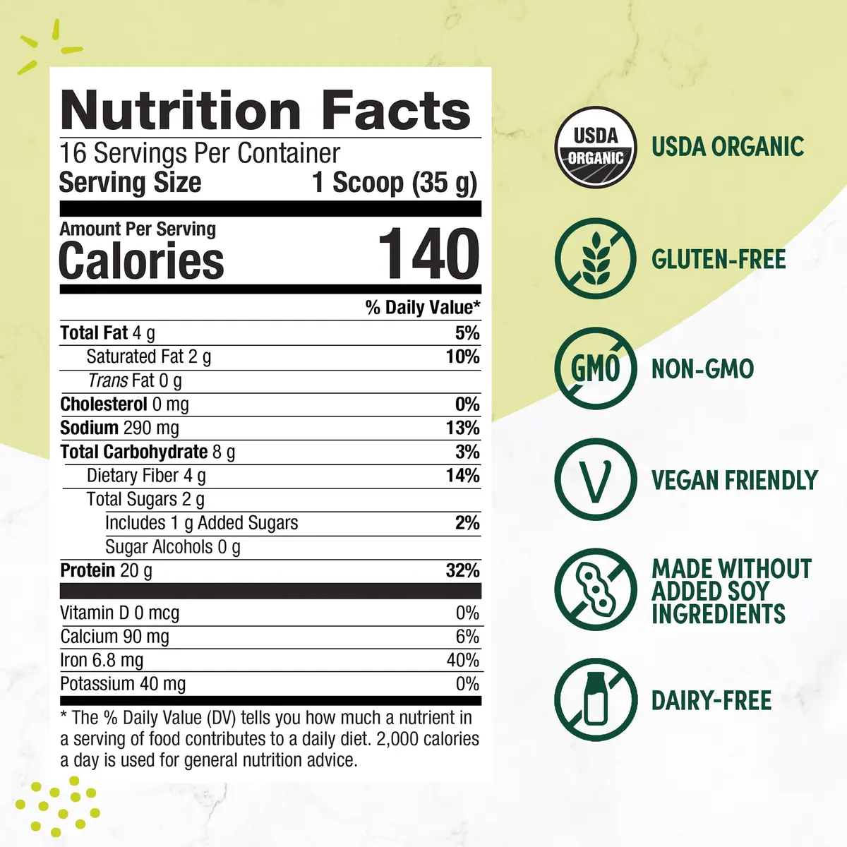 Purely Inspired Plant-Based Protein Powder, Creamy French Vanilla | 20g Vegan Organic Shake - view 4