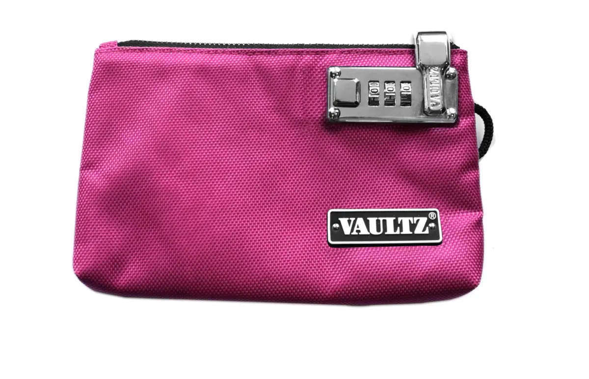 Vaultz Pink 5x8 Inch Locking Accessories Pouch with Patented Lock - main product image