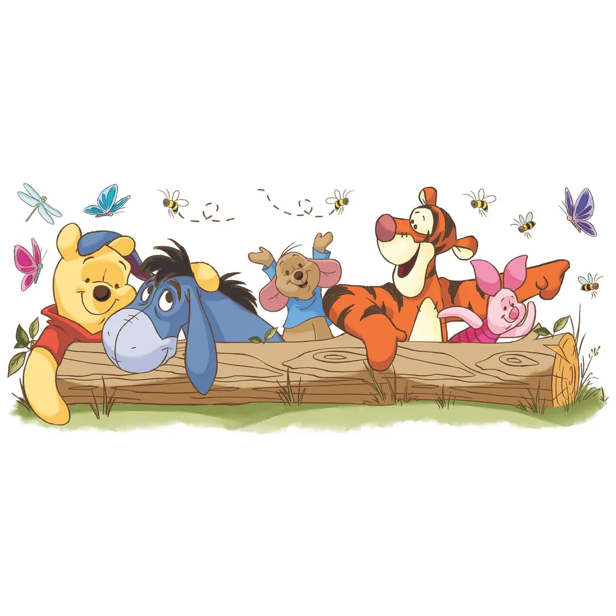 RoomMates Disney Pooh and Friends Wall Decals 39.5in x 16in | Repositionable Vinyl for Nursery & Playroom - main product image