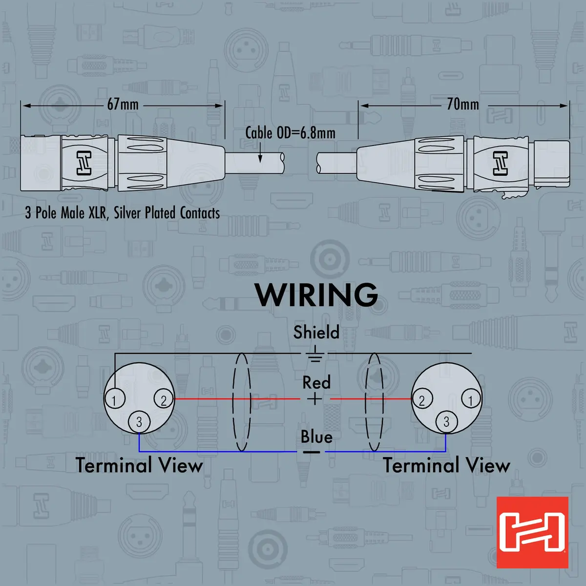 Hosa HMIC-015 Pro Microphone Cable REAN XLR3F to XLR3M 4.57 m (15 Feet) | Balanced Audio for Studio & Stage - view 7
