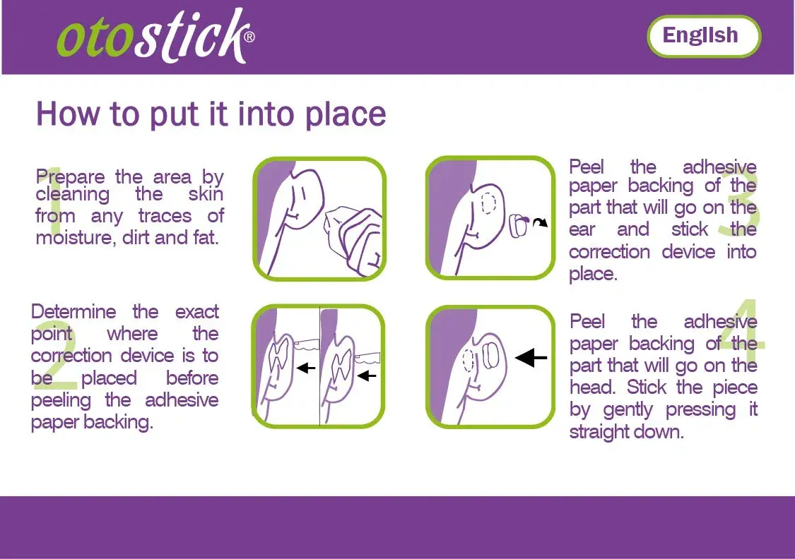 Otostick Cosmetic Ear Corrector 8 Count (18g) | Discreet Protruding Ear Solution - view 9