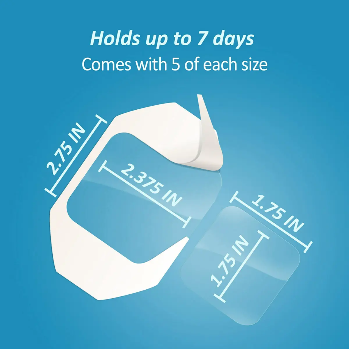 Nexcare Tegaderm Transparent Dressing, Clear Film | Waterproof, Breathable, 7-Day Wear, 10 Dressings - view 4
