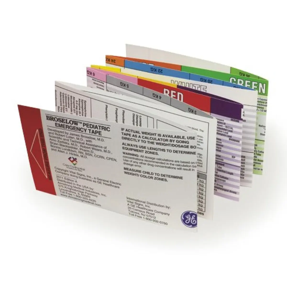 Liquera Pediatric Measuring Tape | Broselow Color Coding System for Children (7.1 in x 0.5 in x 0.5 in) - main product image