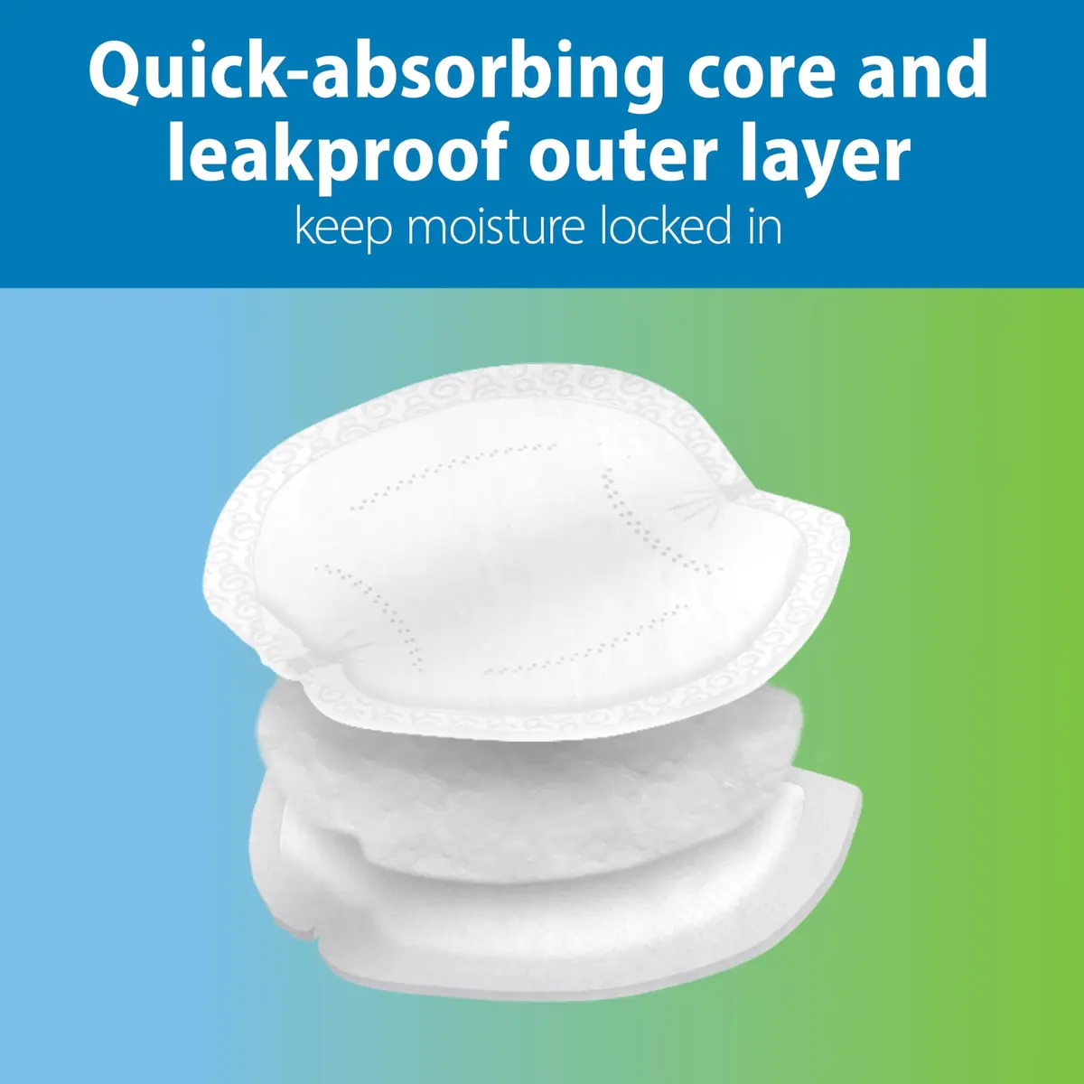 Dr. Brown's Disposable Breast Pads 60 Count | Absorbent & Discreet Nursing Pads with Adhesive Strips - view 4