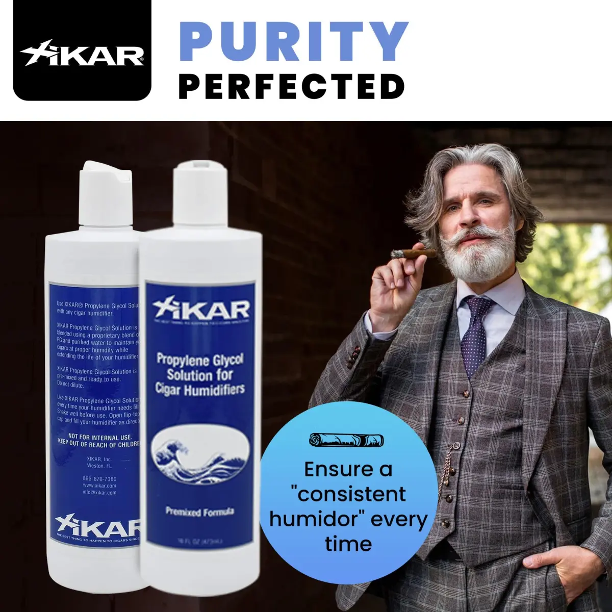 Xikar Humidor Solution 16 Fl Oz (473ml) 2-Pack | Maintains 70% Humidity for Cigars - view 4
