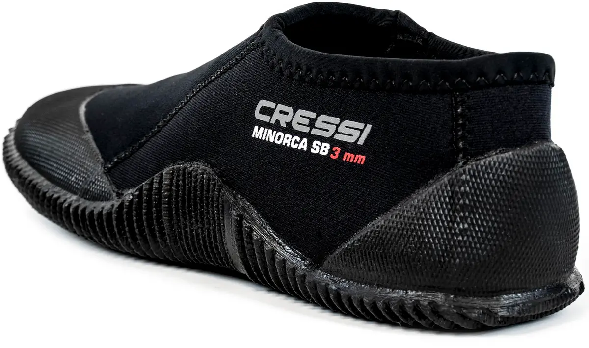 Cressi Minorca Short 3 mm Low-Cut Diving Boots, Black/Black | Anti-Slip Neoprene Water Shoes - view 6