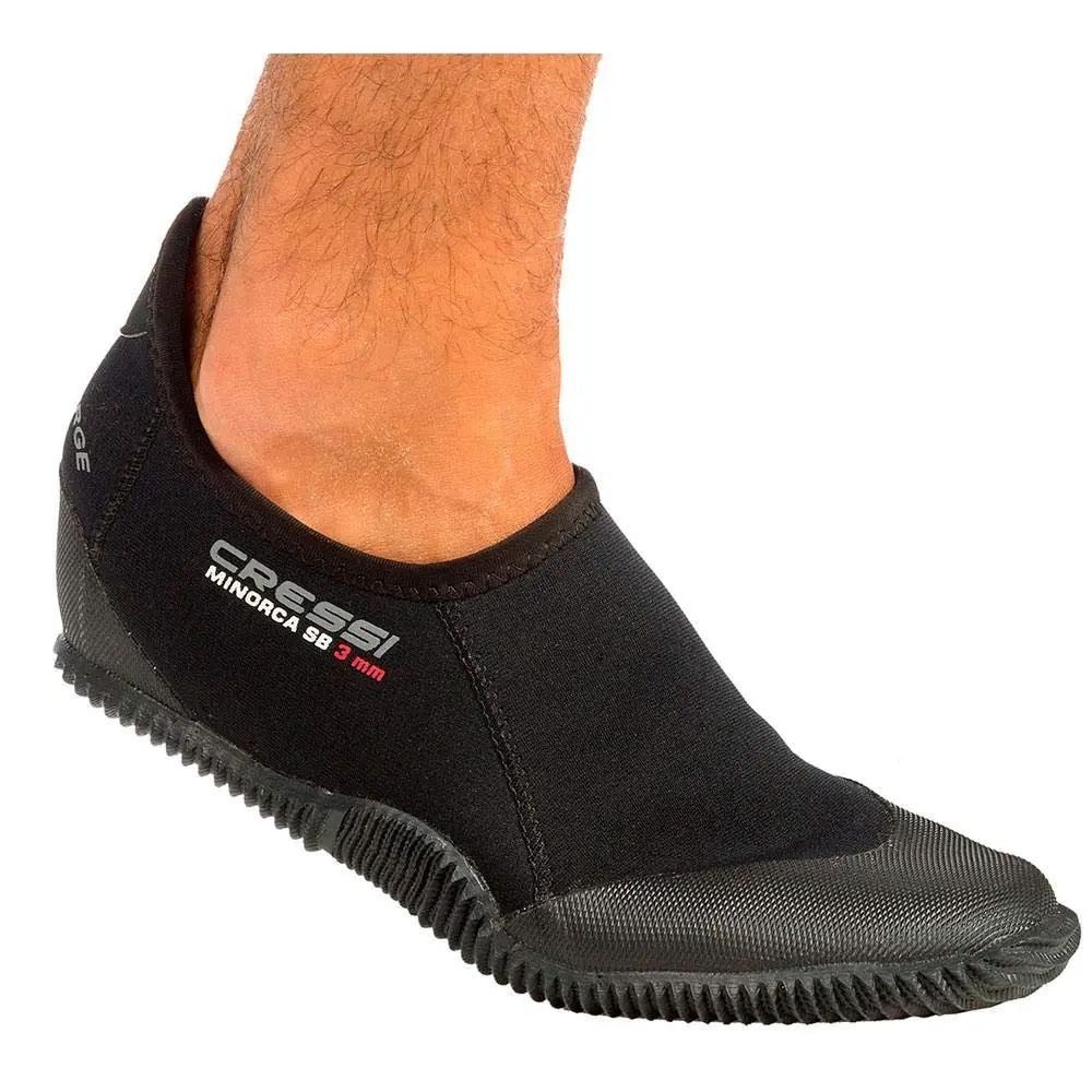 Cressi Minorca Short 3 mm Low-Cut Diving Boots, Black/Black | Anti-Slip Neoprene Water Shoes - view 2