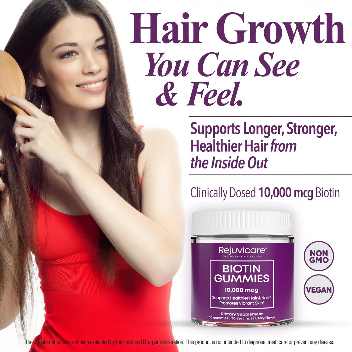 Windmill Biotin Gummies 10,000mcg | Berry Flavor for Hair & Skin (60 Count) - view 2