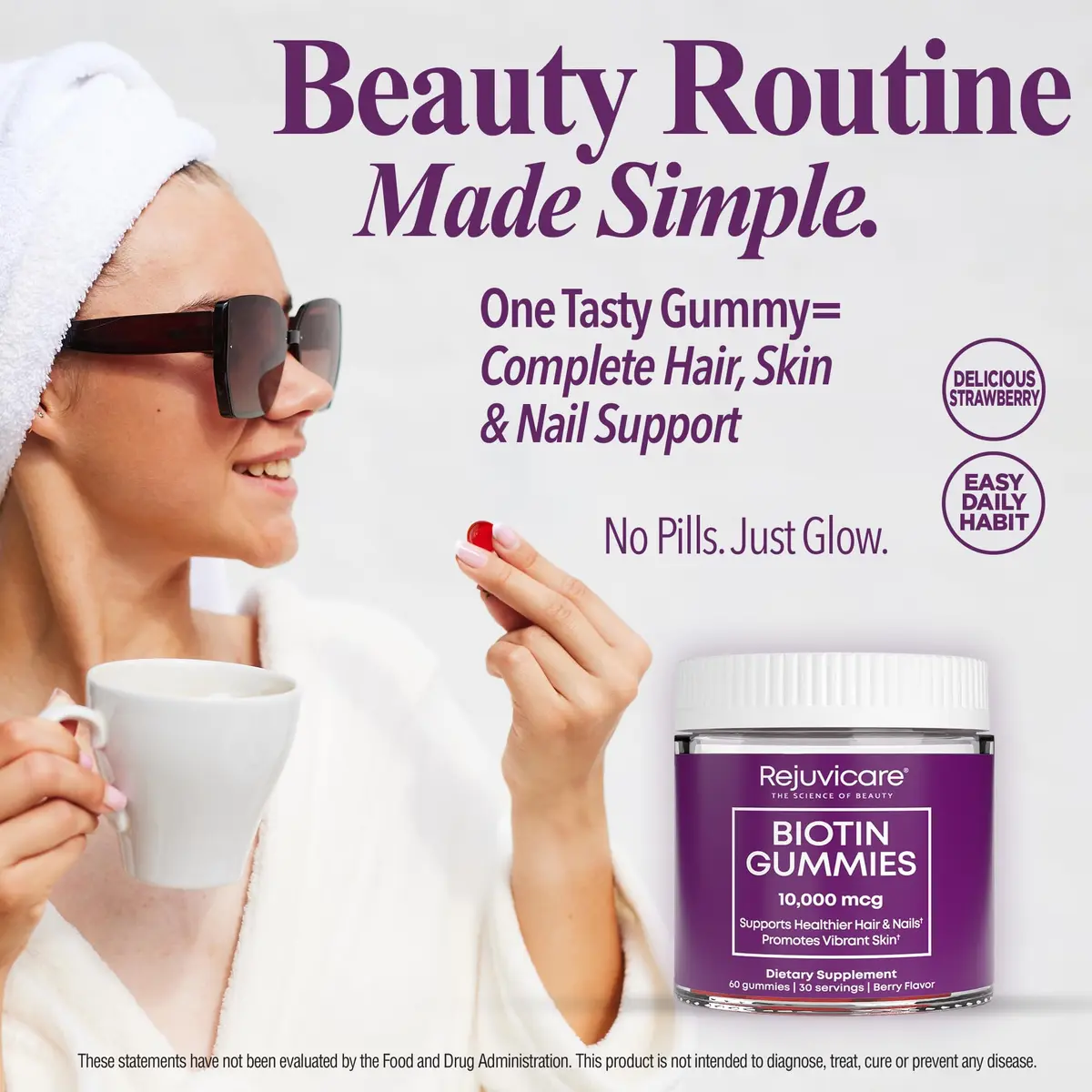 Windmill Biotin Gummies 10,000mcg | Berry Flavor for Hair & Skin (60 Count) - view 3