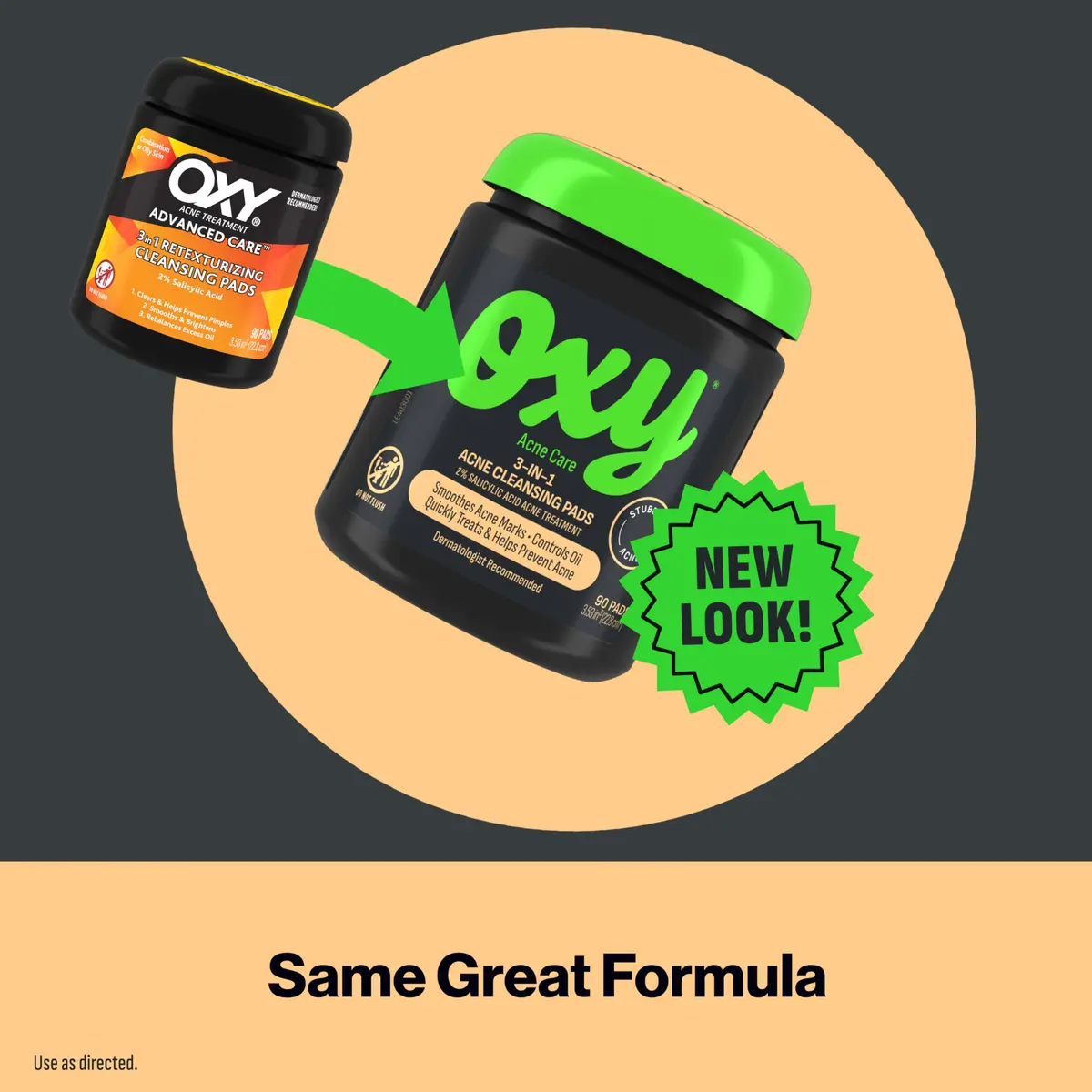 Oxy 3-IN-1 Acne Facial Cleansing Pads 90 Pads | Maximum Strength 2% Salicylic Acid for Acne - view 6