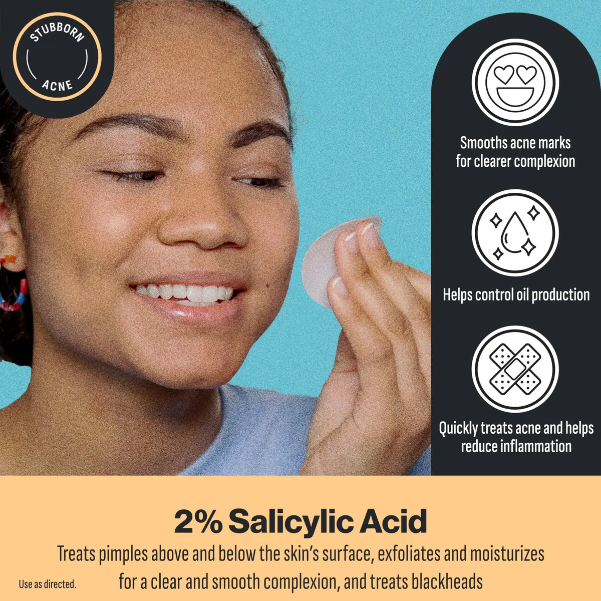 Oxy 3-IN-1 Acne Facial Cleansing Pads 90 Pads | Maximum Strength 2% Salicylic Acid for Acne - view 2