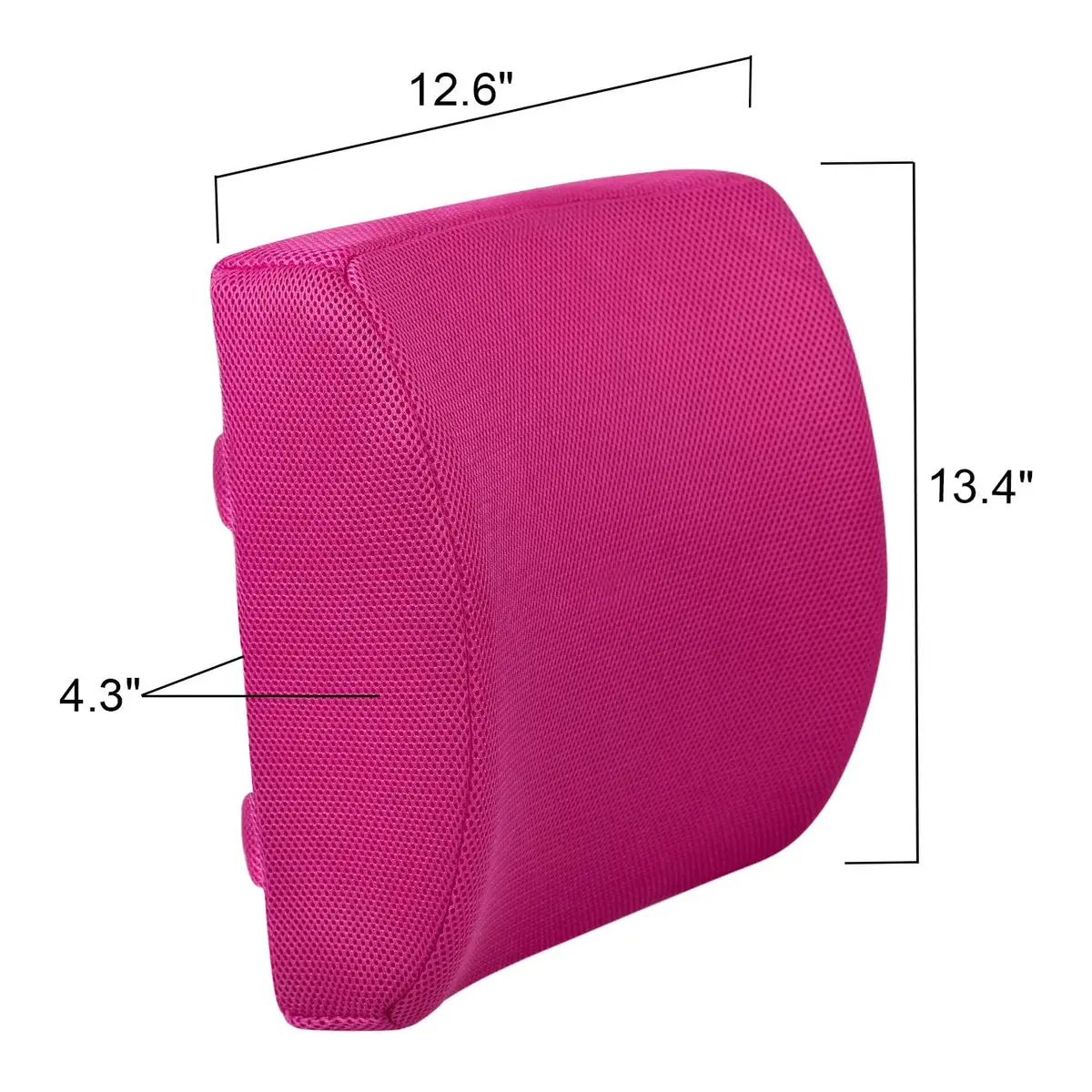 LOVEHOME Lumbar Pillow for Chair and Car | Memory Foam Back Support Cushion - Pink - view 6