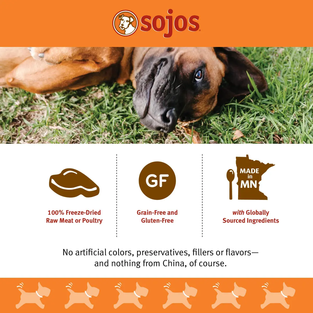 SOJOS Simply Freeze Dried Dog Treats, Grain Free, Lamb Recipe, 4 oz Bag | Natural, Raw, Freeze-Dried for All Dogs - view 3