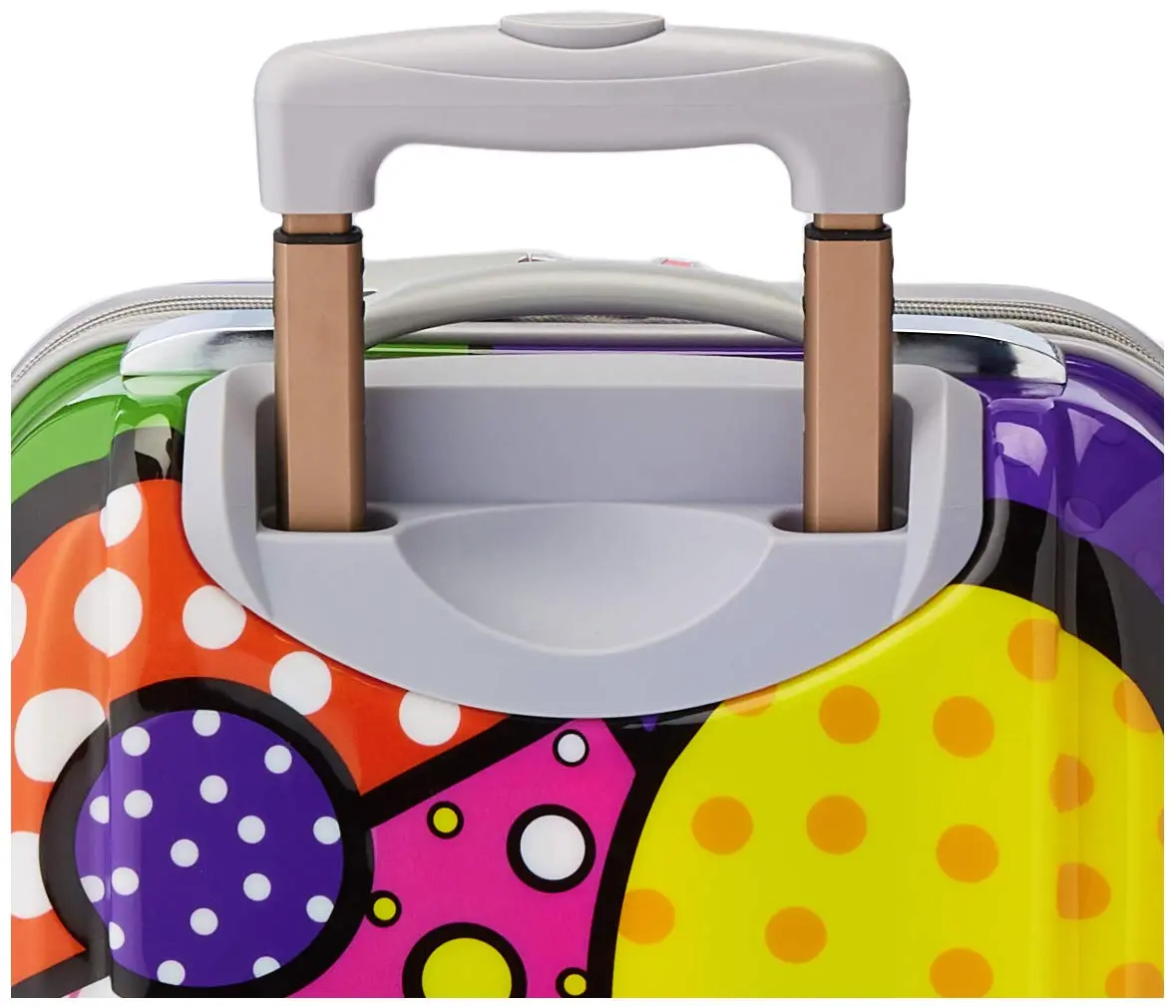 Rockland Vision Hardside Spinner Wheel Luggage 20" | Durable Polycarbonate Carry-On with Heart Design - view 6