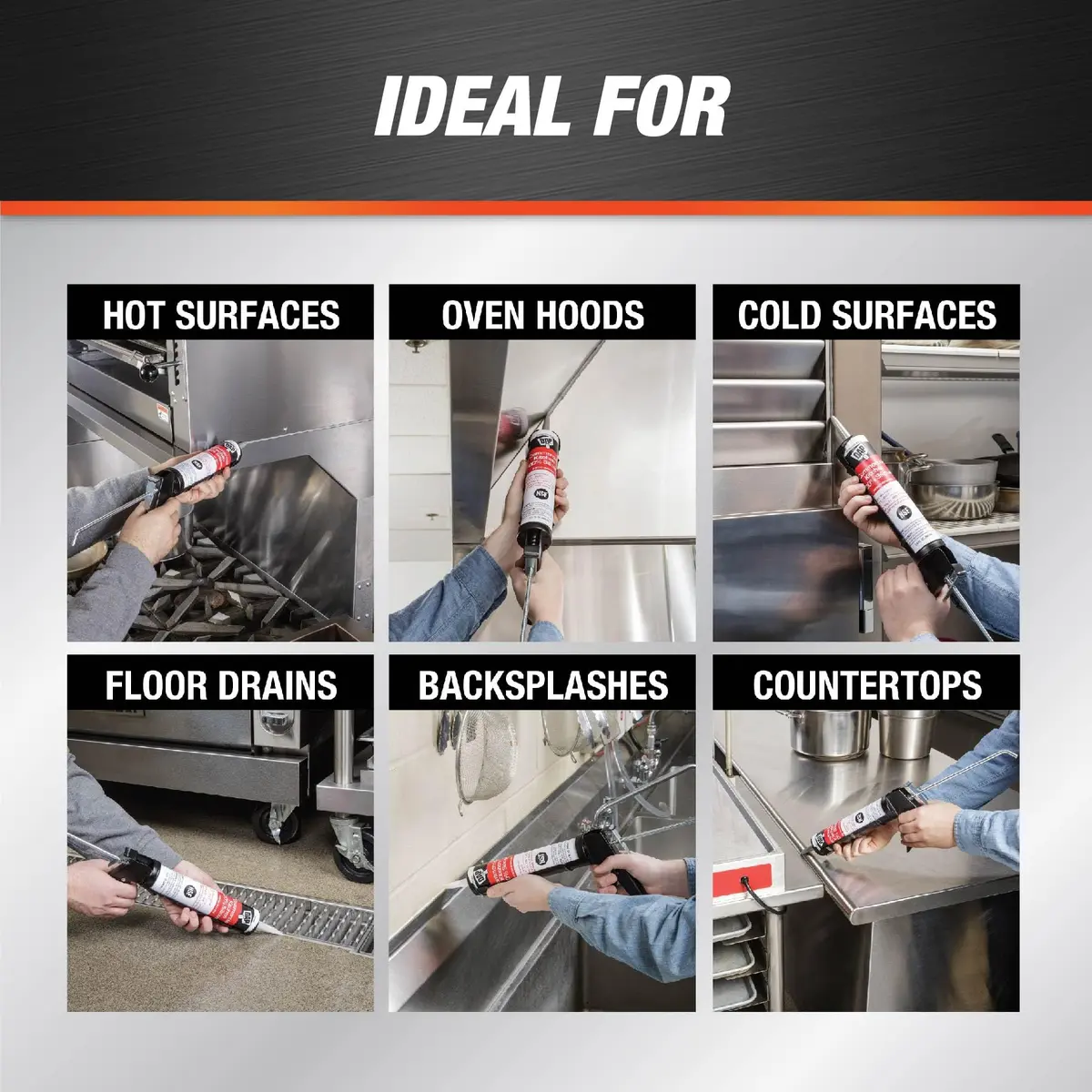 DAP Commercial Kitchen Silicone Sealant 9.8 Oz | Food Zone Approved, Waterproof & Flexible - view 5