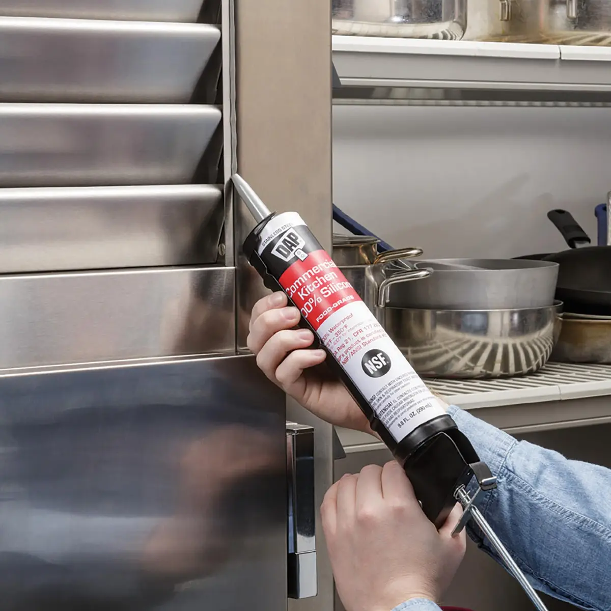 DAP Commercial Kitchen Silicone Sealant 9.8 Oz | Food Zone Approved, Waterproof & Flexible - view 6