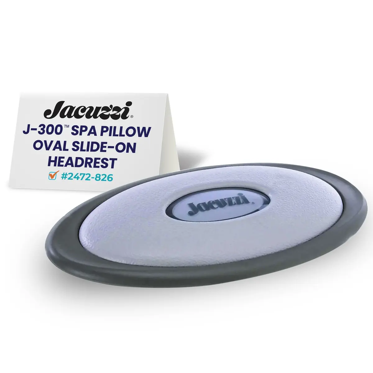 Jacuzzi J-300 Series Oval Spa Pillow Replacement 25.4 cm (10 in) | Ergonomic Head & Neck Support for Hot Tubs - main product image