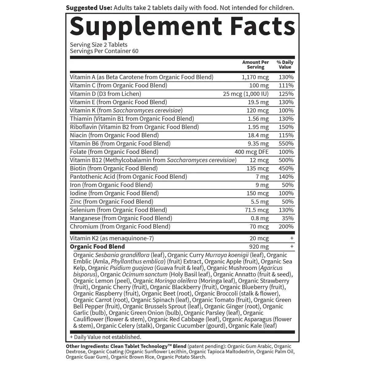 Garden of Life Organics Women's Multivitamin 120 Tablets | USDA Organic, Vegan Support - view 6