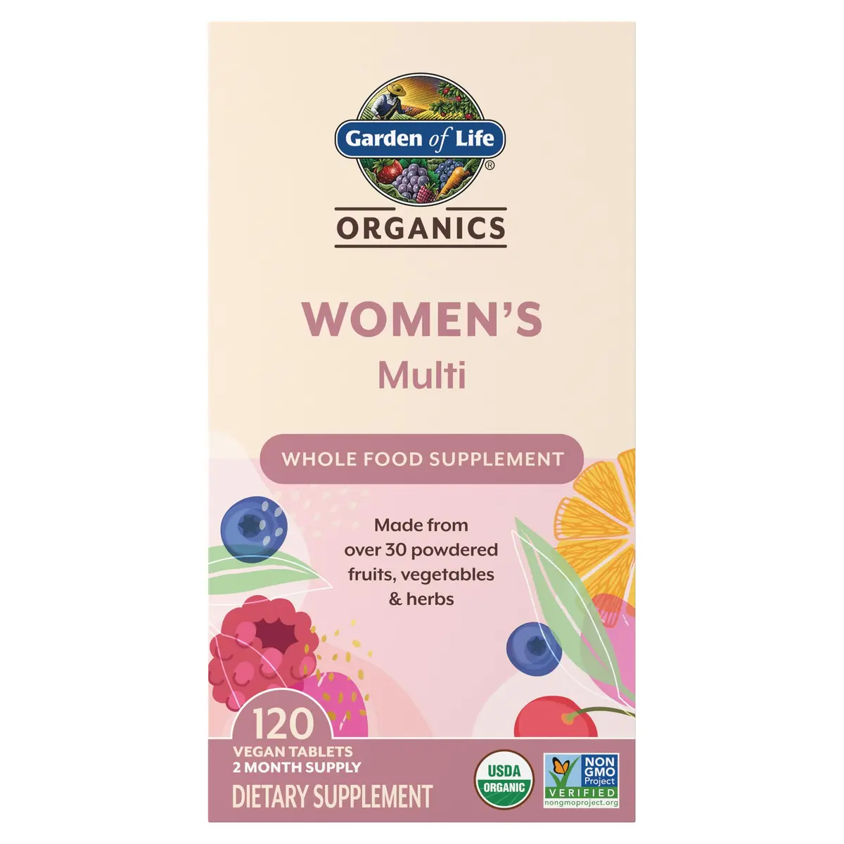 Garden of Life Organics Women's Multivitamin 120 Tablets | USDA Organic, Vegan Support - view 9